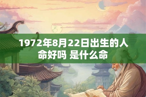 1972年8月22日出生的人命好吗 是什么命 1972年8月22日出生的人命好吗 是什么命