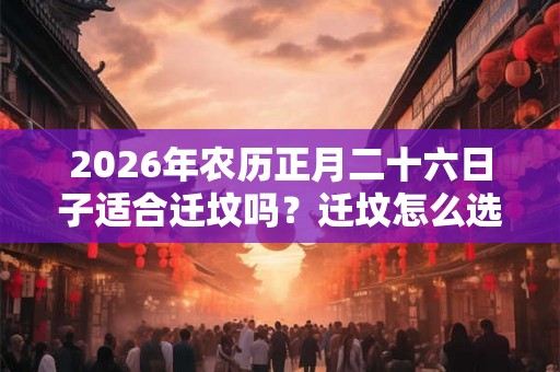 2026年农历正月二十六日子适合迁坟吗？迁坟怎么选日子？