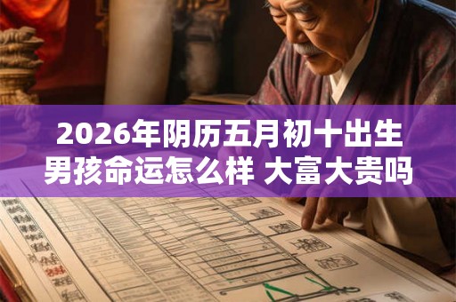 2026年阴历五月初十出生男孩命运怎么样 大富大贵吗