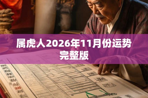 属虎人2026年11月份运势完整版
