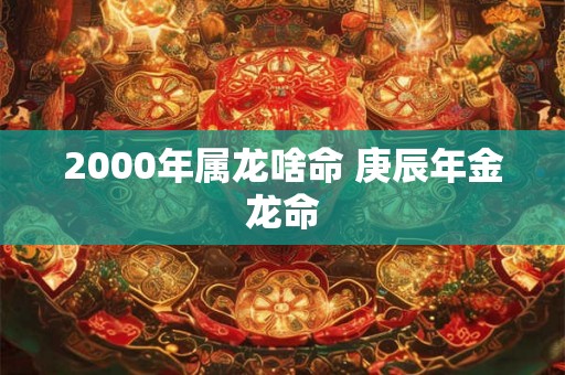 2000年属龙啥命 庚辰年金龙命