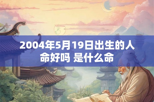 2004年5月19日出生的人命好吗 是什么命 2004年5月19日出生的人命好吗 是什么命