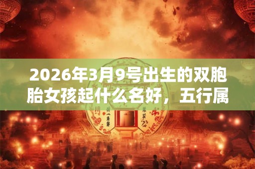2026年3月9号出生的双胞胎女孩起什么名好，五行属什么？