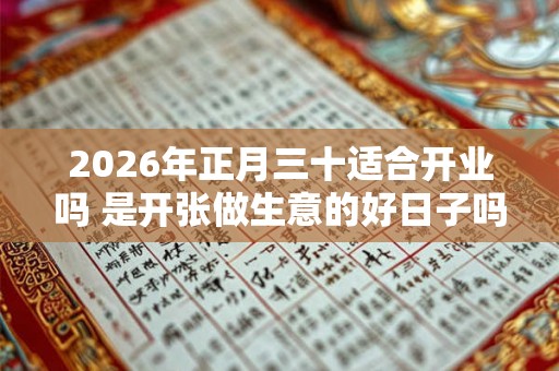 2026年正月三十适合开业吗 是开张做生意的好日子吗 2026年正月三十适合开业吗 是开张做生意的好日子吗