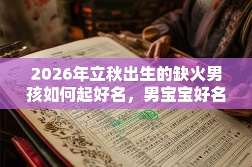 2026年立秋出生的缺火男孩如何起好名，男宝宝好名字取名大全