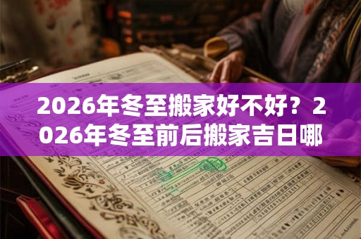 2026年冬至搬家好不好？2026年冬至前后搬家吉日哪几天？