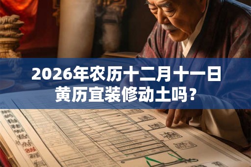 2026年农历十二月十一日黄历宜装修动土吗？