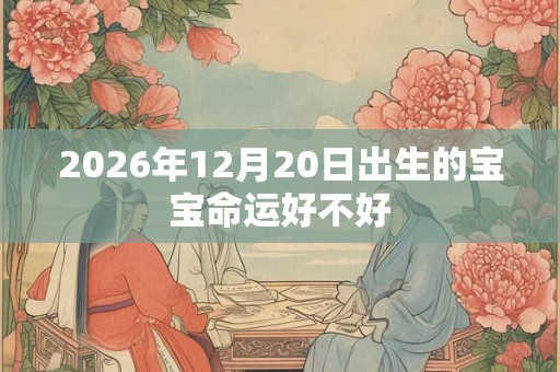 2026年12月20日出生的宝宝命运好不好