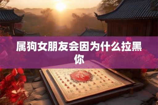 属狗女朋友会因为什么拉黑你