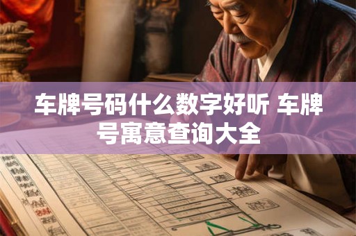 车牌号码什么数字好听 车牌号寓意查询大全 车牌号码什么数字好听 车牌号寓意查询大全