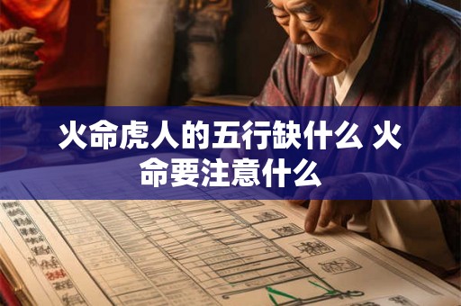 火命虎人的五行缺什么 火命要注意什么 火命虎人的五行缺什么 火命要注意什么