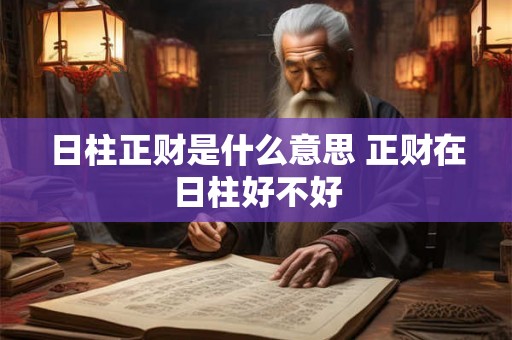 日柱正财是什么意思 正财在日柱好不好