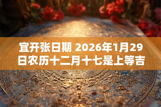 宜开张日期 2026年1月29日农历十二月十七是上等吉日吗