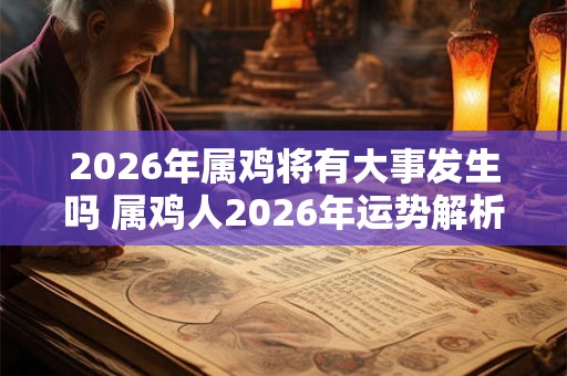 2026年属鸡将有大事发生吗 属鸡人2026年运势解析
