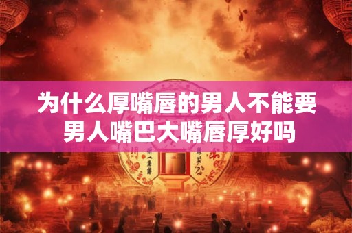 为什么厚嘴唇的男人不能要 男人嘴巴大嘴唇厚好吗