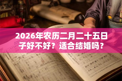 2026年农历二月二十五日子好不好？适合结婚吗？
