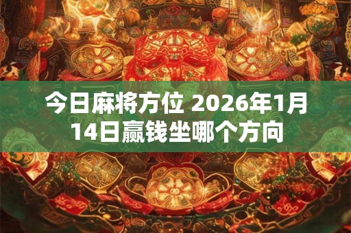 今日麻将方位 2026年1月14日赢钱坐哪个方向
