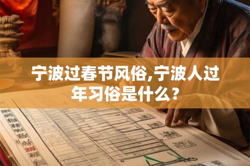 宁波过春节风俗,宁波人过年习俗是什么？