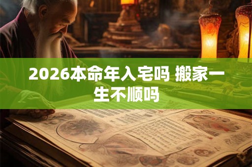 2026本命年入宅吗 搬家一生不顺吗
