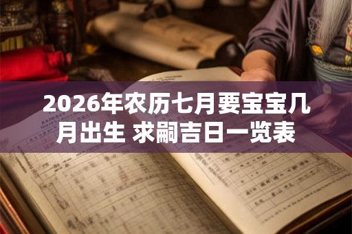 2026年农历七月要宝宝几月出生 求嗣吉日一览表
