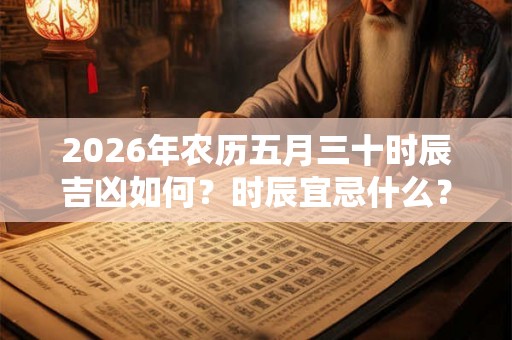2026年农历五月三十时辰吉凶如何?时辰宜忌什么? 2026年农历五月三十时辰吉凶如何?时辰宜忌什么?