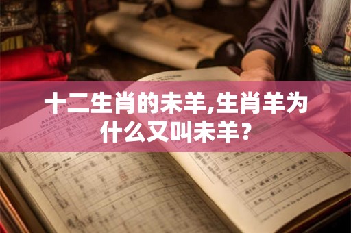 十二生肖的未羊,生肖羊为什么又叫未羊？