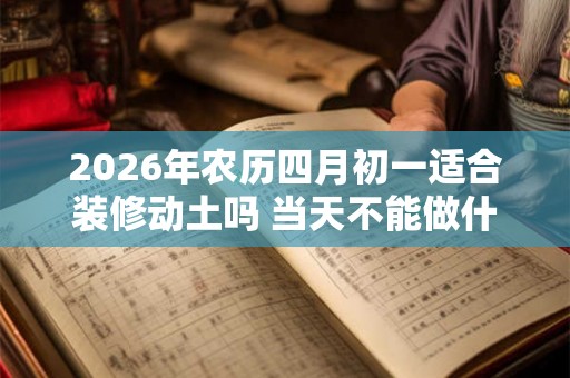 2026年农历四月初一适合装修动土吗 当天不能做什么