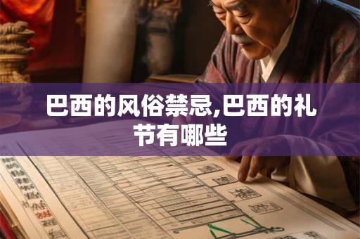 巴西的风俗禁忌,巴西的礼节有哪些