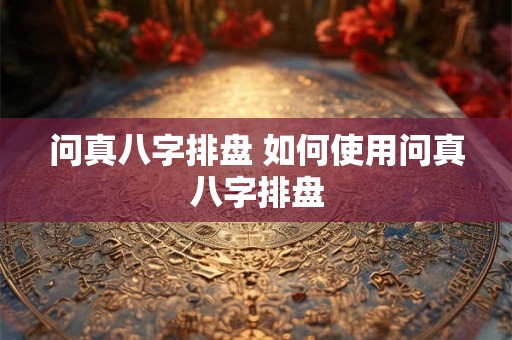 问真八字排盘 如何使用问真八字排盘