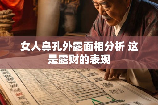 女人鼻孔外露面相分析 这是露财的表现