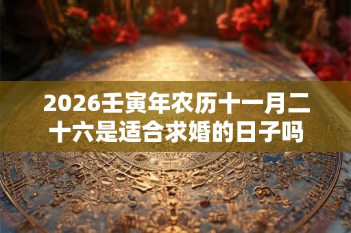 2026壬寅年农历十一月二十六是适合求婚的日子吗