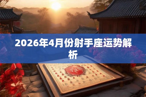2026年4月份射手座运势解析