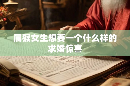 属猴女生想要一个什么样的求婚惊喜