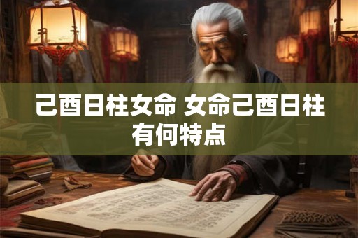 己酉日柱女命 女命己酉日柱有何特点