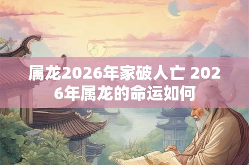 属龙2026年家破人亡 2026年属龙的命运如何