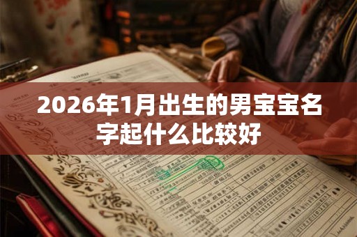2026年1月出生的男宝宝名字起什么比较好