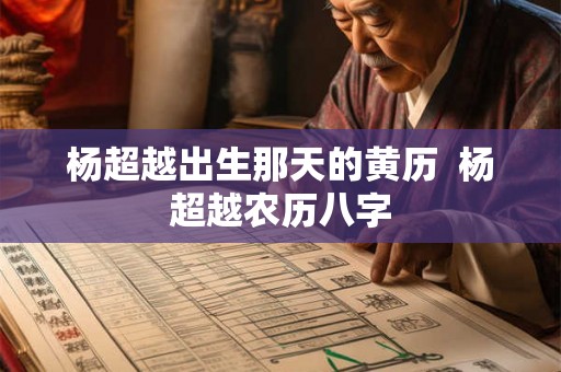 杨超越出生那天的黄历  杨超越农历八字