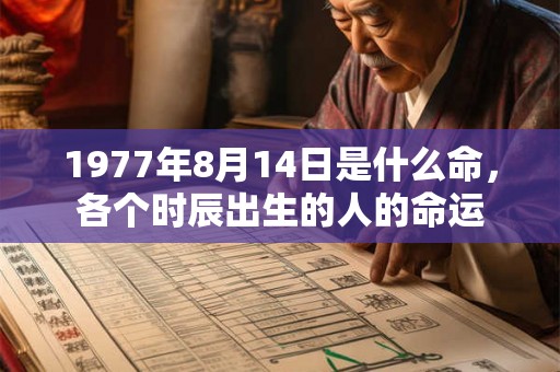 1977年8月14日是什么命,各个时辰出生的人的命运 1977年8月14日是什么命,各个时辰出生的人的命运