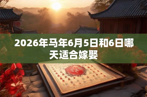 2026年马年6月5日和6日哪天适合嫁娶