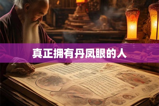 真正拥有丹凤眼的人
