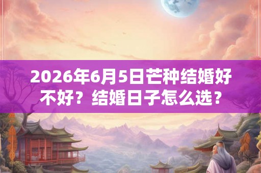 2026年6月5日芒种结婚好不好？结婚日子怎么选？