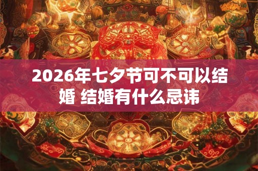 2026年七夕节可不可以结婚 结婚有什么忌讳 2026年七夕节可不可以结婚 结婚有什么忌讳