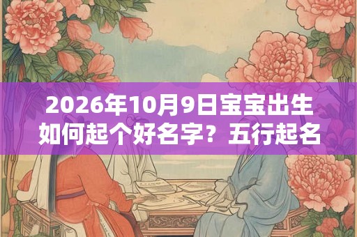 2026年10月9日宝宝出生如何起个好名字？五行起名该怎么取？