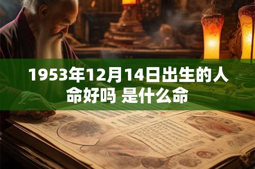 1953年12月14日出生的人命好吗 是什么命 1953年12月14日出生的人命好吗 是什么命