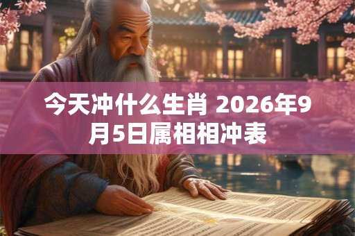 今天冲什么生肖 2026年9月5日属相相冲表