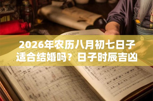 2026年农历八月初七日子适合结婚吗?日子时辰吉凶? 2026年农历八月初七日子适合结婚吗?日子时辰吉凶?