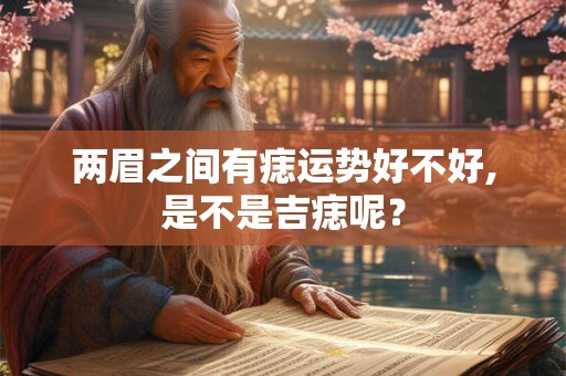 两眉之间有痣运势好不好,是不是吉痣呢？