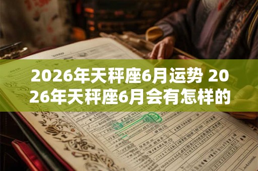 2026年天秤座6月运势 2026年天秤座6月会有怎样的运势