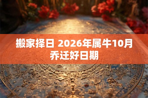 搬家择日 2026年属牛10月乔迁好日期