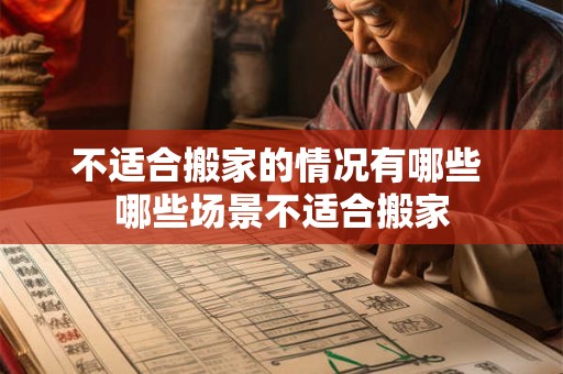 不适合搬家的情况有哪些 哪些场景不适合搬家 不适合搬家的情况有哪些 哪些场景不适合搬家